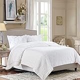 Chanasya Faux Fur Bed Blanket | Super Soft Fuzzy Light Weight Luxurious Cozy Warm Fluffy Plush Hypoallergenic Throw Blanket for Bed Couch Chair Fall Winter Spring Living Room (Queen)- White