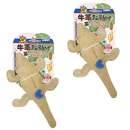ドギーマン 牛革アニマルトイ クロコダイル×2個