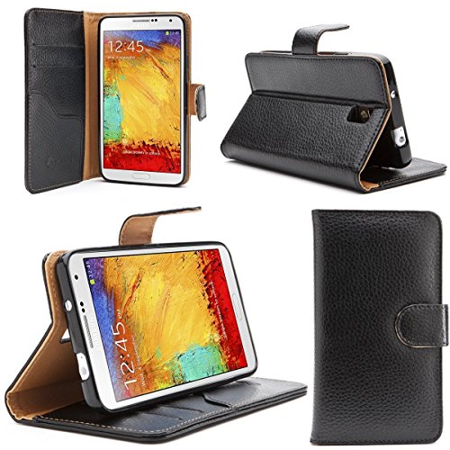 Galaxy Note 4 Case, i-Blason Slim Leather Wallet Book Cover with Stand Feature and Credit Card ID Holders for Samsung Galaxy Note 4 [SM-N910S / SM-N910C] (Black)