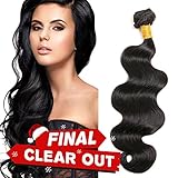 CLAROLAIR Brazilian Body Wave Bundles Brazilian Virgin Hair Body Wave One Bundles Vigin Brazilian Hair Body Wave Natural Color (100+/-5g)/pc 20 INCH