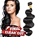 CLAROLAIR Brazilian Body Wave Bundles Brazilian Virgin Hair Body Wave One Bundles Vigin Brazilian Hair Body Wave Natural Color (100+/-5g)/pc 20 INCH