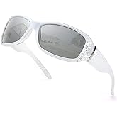 IGnaef Polarized Sunglasses for Women, Rhinestone Women Sunglasses UV400 Protection for Driving/Fishing/Shopping