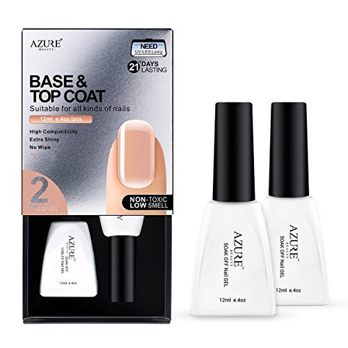 Azure Beauty Top Coat Base Coat Gel Polish Soak Off LED UV Gel Nail Polish Starter Kit WSGP19 Azure Beauty Top Coat Base Coat Gel Polish Soak Off LED UV Gel Nail Polish Starter Kit WSGP19