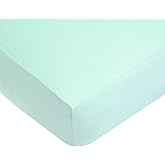 American Baby Company Fitted Crib Sheet 28" x 52", Soft Breathable Neutral 100% Cotton Jersey Sheet, Fair Aqua, for Boys and 