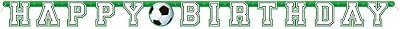 Unique Green & White 3D Soccer Banner 213cm – Jointed Decor