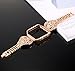 Compatible for Fitbit Blaze Bands Women Men with Frame, VOMA Stainless Steel Fitbit Blaze Watch Band Fitbit Blaze Accessories Fitbit Bands Blaze Fit bit Blaze Bands Large Small Bangle 1 Rose Gold