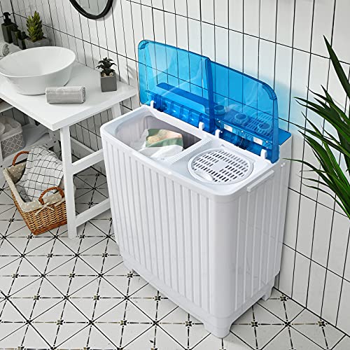 Giantex Portable Washing Machine SemiAutomatic, Twin Tub Washer and