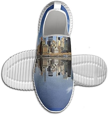 Women Mens Manhattan Island Silhouette With Skyscrapers Towers Famous Island Men's Running Shoes Light Casual Sneakers Breathable