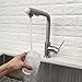 LORDEAR Modern Style Stainless Steel 2 Water Function Setting Single Handle Pull Out with Sprayer Wet Bar Brushed Nickel Kitchen Faucet, Pull Down Kitchen Sink Faucet