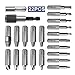 Damaged Screw Extractor and Remove Set 22 PCS with Extension Bit Holder and Socket Adapter for Broken Screw or Bolt Stripped Remover