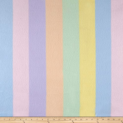 Polar Fleece New Stripe Pastel Fabric By The Yard