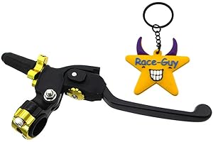 Race-Guy IGP Profile Pro Clutch Perch Folding Lever for Pit Dirt Bike Mototrcycle (Black Gold)