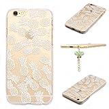 iPhone 6 Case,LUOLNH Henna White Pineapple Clear Plastic Case Cover for iPhone 6/6s 4.7 inch