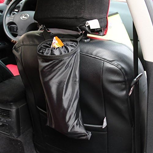 Universal Traveling Portable Car Trash Can Car Vehicle Back Seat Headrest Litter Trash Garbage Bag Auto Seat Back Litter Bag Car Organizer