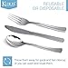 Klikel 300 Piece Plastic Silverware Set - 100 Person Service - 100 Each of Spoons, Forks And Knives – Heavy Duty Disposable Silver Cutlery - Elegant Reusable Paper Goods And Dinner Party Supplies