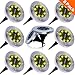 NAIYO Solar Ground Lights, Upgraded Outdoor Garden Waterproof Bright in-Ground Lights for Lawn Pathway Yard Driveway, with 8 LED Warm White Lights(8Pcs) (White Color-8Pcs)