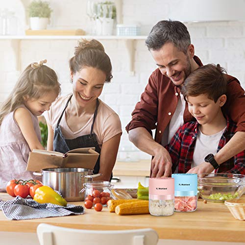 Mini Electric Garlic Chopper, 250ml Food Chopper, Powerful & Portable