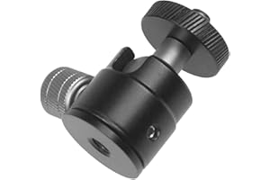 VALICLUD Aluminum Mini Tripod Ball Head 1/4” Screw Camera Mount Clamp 360° Swivel Adapter for Projector Stand