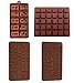 4 Pack nonstick value pack molds of Numbers 123 and Alphabet ABC Silicone baking molds for Candy Chocolate Soap (Ships From USA)