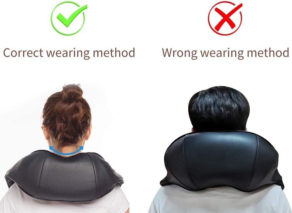 Electric Neck & Back Shiatsu Massager with Heat Deep 4D Kneading Massage, Relieve Muscle Tightness for Neck, Back, Waist, Thigh, Feet, Calf, Arm, Shoulder and Use at Bedroom, Office, Cars: Health & Personal Care