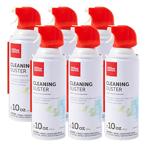 Office Depot Cleaning Duster, 10 Oz Compressed Canned Air for Electronics, Keyboard