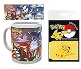 1art1 Set: Pokemon, Omega Ruby and Alpha Saphire Photo Coffee Mug (4x3 inches) and 1 Pokemon, Credit Card Holder Wallet for Fans Collectible (4x3 inches)