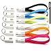 Wilist 6 Pack Short Apple Lightning Cable with Keychain Key Ring 8pin Lightning to USB Cables Data Sync Charging Cord Support Quick Charge 3.0 and 2.0 Charger Made for iPhone iPad iPod ~ 8 Inch
