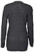 Aislinn Womens Cable Knitted Grandad Button Cardigan One Size (UK Fits 8-14) Charcoal