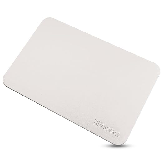 Tenswall 珪藻土バスマット 風呂マット 足ふきマット 玄関マット 消臭 速乾 防カビ 防ダニ 抗菌 約60cm×39cm JD001W グレー