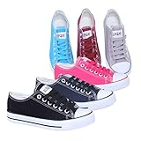 Women's Classic Lace up Canvas Skate Tennis Sneaker