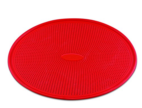 DoughEZ 13-Inch Perforated Silicone Non-Stick Metal Reinforced Rimmed Pizza Pan | Oven Safe Up to 480Â° F | Dishwasher Safe | BPA Free, FDA Approved Materials