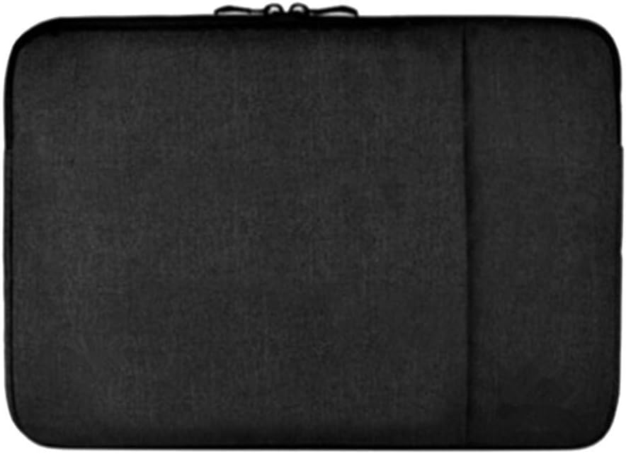 15 Inch Multi-Functional Polyester Fabric Waterproof Laptop Shoulder Bag,Adjustable Shoulder Strap&Suppressible Handle,Portable Sleeve Briefcase,Black 2