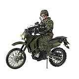 World Peacekeepers Army Men Action Figures: 30-Pt. Full-Motion 12-Inch Army Toys w/ Military Dirt Bike, Ninja Grip, Shotgun & M4 w/ Grenade Launcher (Sentry)
