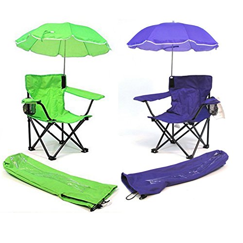 image for Redmon For Kids Beach Baby Kids Umbrella Camp Chair (Combo of Green an