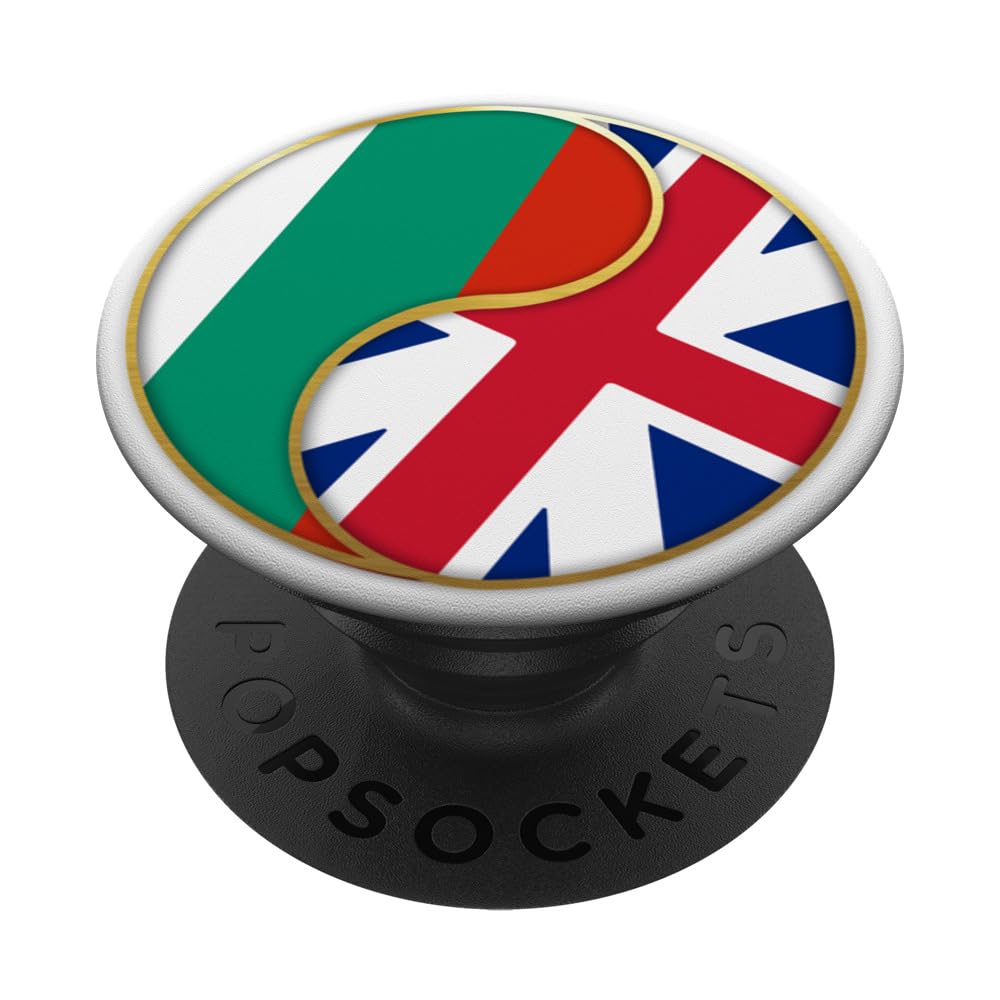 Bulgarian English England UK Bulgaria British Bulgarian Flag PopSockets Swappable PopGrip
