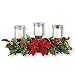 Collections Etc Holly Candle Holder Christmas Centerpiece