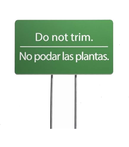 Amazon.com : Do Not Spray Acrylic Yard Sign, Bilingual Plant