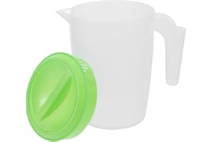 TIDTALEO Beverage Pitcher with Lid 1L Plastic Jug for Refrigerator and Outdoor Cold Drink Use