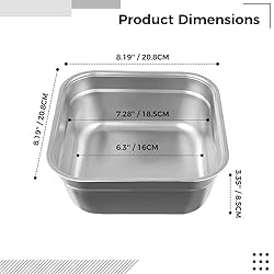 BOSREROY 20.8CM Stainless Steel Washing Up