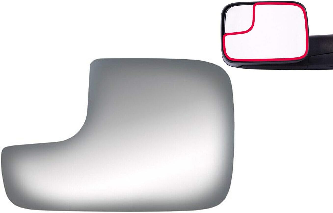 WLLW Upper Towing Outside Mirror Glass for Dodge Ram 3500 2500 1500