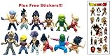 Infinite Deal and Creations 12 Dragon Ball Z Figures plus 16 Free Stickers: Goku Gohan Trunks Vegeta Kakarot by