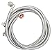 TT FLEX Washing Machine Hoses 5 FT with Elbow, Braided Stainless Steel Washer Hoses with 3/4