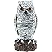 Hoont Scarecrow Realistic Owl Decoy Pest Bird and Rodent Repellent with Flashing Eyes + Frightening Sound – Motion Activated with Multi-directional Sensors -Frightens Birds, Squirrels, etc. [UPGRADED]