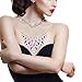 Lady Up Mermaid Breast Jewels, Body Gems Jewelry Sticker Crystals Rhinestones Face Temporary Tattoos for Party Halloween Festival, 4 PCS