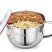 Stainless Steel Ramen Noodle Soup Pasta Bowl and Induction Cooker directly with Handle&Lid,6.4 Ounce by Meluoher…