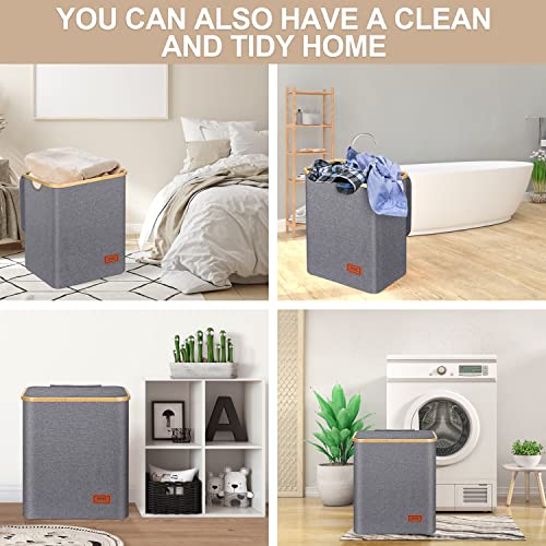 DOFASAYI Laundry Basket with lid 85L XL Large Laundry Hamper with