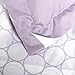 Amazon Basics Lightweight Microfiber Bed-in-a-Bag Comforter 7-Piece Bedding Set, Full/Queen, Purple Mod Dot