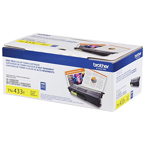 Brother Printer TN433Y High Yield Toner-Retail Packaging , Yellow