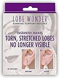 Lobe Wonder 120 Invisible Earring Ear-Lobe Support Patches - Provides Relief for Damaged, Streched Ear-Lobes and Helps Protect Healthy Ear Lobes Against Tearing
