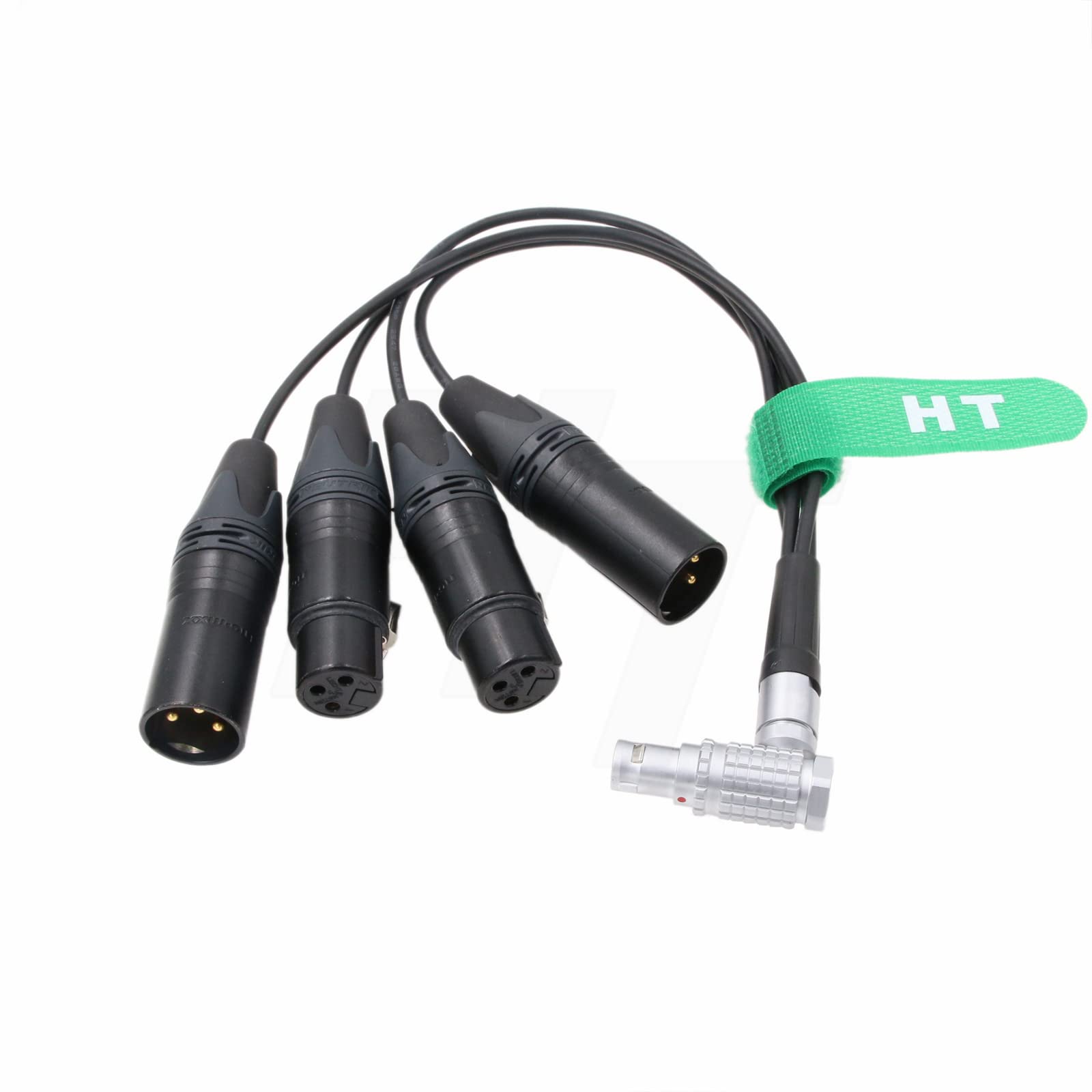 Right Angle 10 Pin to XLR 3 Pin Breakout Audio Record Cable for Shogun Inferno, Ninja Inferno, Shogun Flame, Shogun Monitor (IO-R10pin)